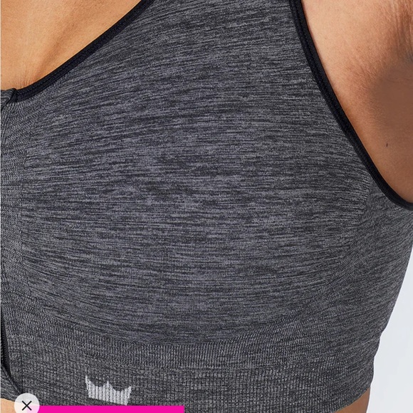 SHEFIT Lounge Bra Graphite Gray Black Size Small Sports Bra Workout Athletic NWT - Picture 6 of 13